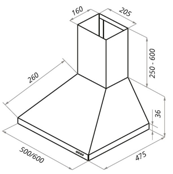 Вытяжка Maunfeld LINE 60 BLACK preview 2
