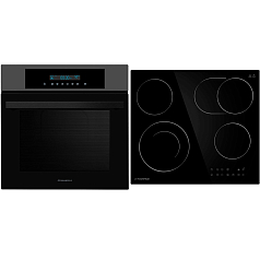 Комплект Maunfeld варочная панель CVCE594SMDBK + духовой шкаф AEOD6063G1
