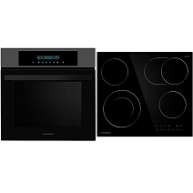 Комплект Maunfeld варочная панель CVCE594SMDBK + духовой шкаф AEOD6063G1
