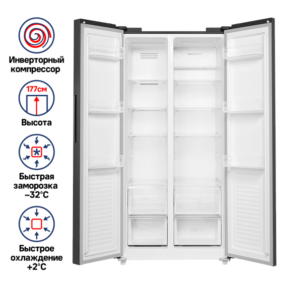 Холодильник Maunfeld MFF177NFSE preview 2