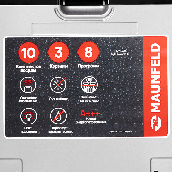 Встраиваемая посудомоечная машина Maunfeld MLP45230 Light Beam Wi-Fi preview 10