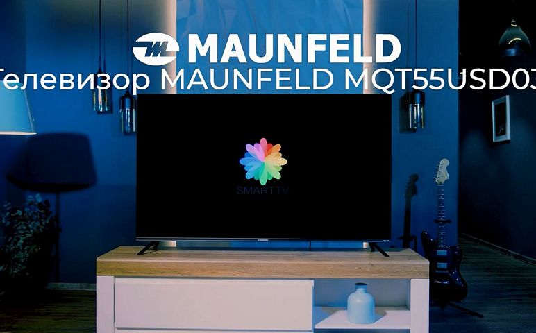 Видеообзор на QLED телевизор MAUNFELD MQT55USD03