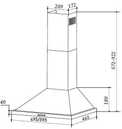 Вытяжка Maunfeld LINE T 50 WHITE