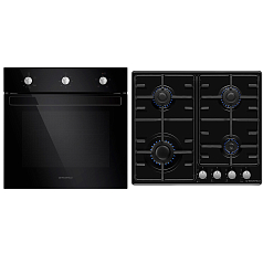 Комплект Maunfeld варочная панель EGHE.64.3STS-EB/G + духовой шкаф EOGC604B