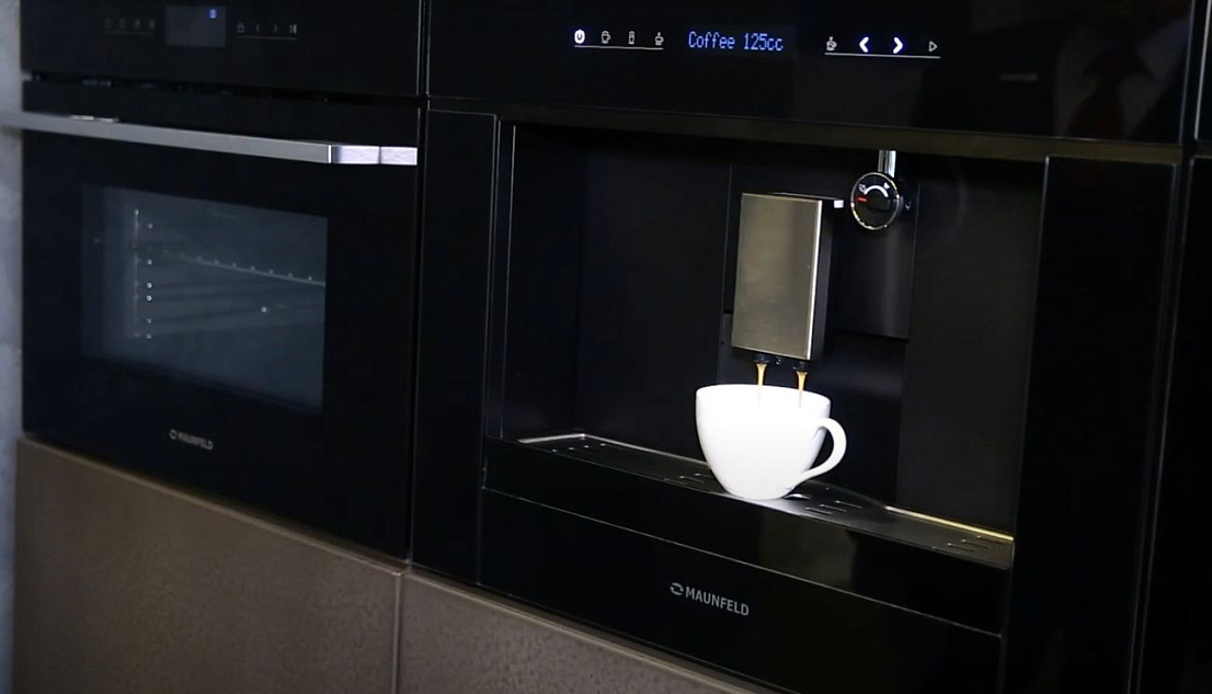 Обзор кофемашины MAUNFELD AMCM1503B и духового электрического шкафа MAUNFELD AMCO458GB