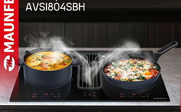 Видеообзор на индукционную варочную панель с интегрированной вытяжкой Maunfeld AVSI804SBH