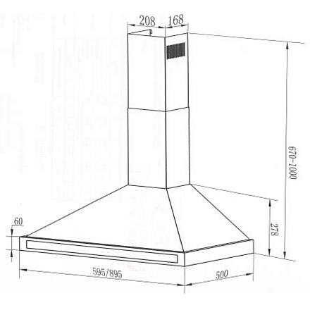 Вытяжка Maunfeld CORK Plus 90 нержавеющая сталь preview 15
