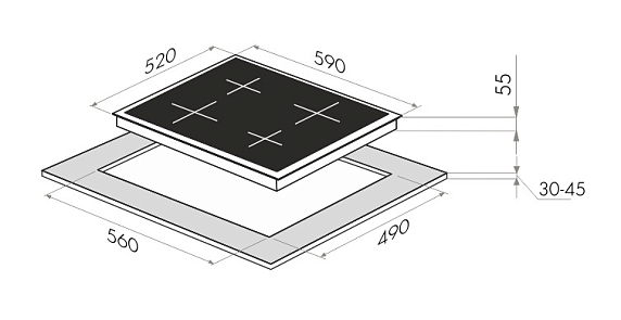 Индукционная варочная панель Maunfeld EVI.594F-BK preview 9