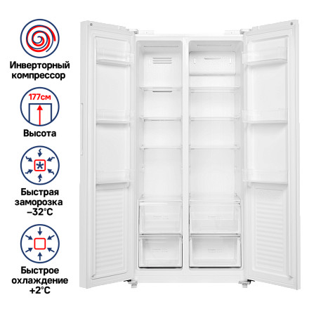 Холодильник Maunfeld MFF177NFWE preview 2