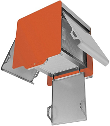 Вытяжка Maunfeld BOX QUADRO 40 нержавейка/оранжевое стекло