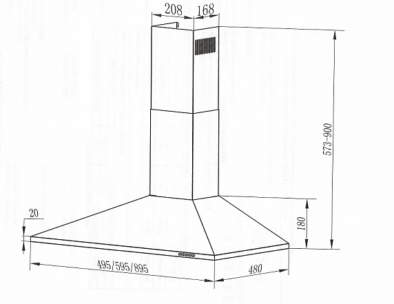 Вытяжка Maunfeld Cork 50 нержавеющая сталь preview 15