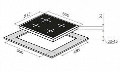 Газовая варочная панель Maunfeld EGHG.64.43CBGI/G