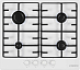 Купить Газовая варочная панель Maunfeld EGHE.64.3EW/G preview 1