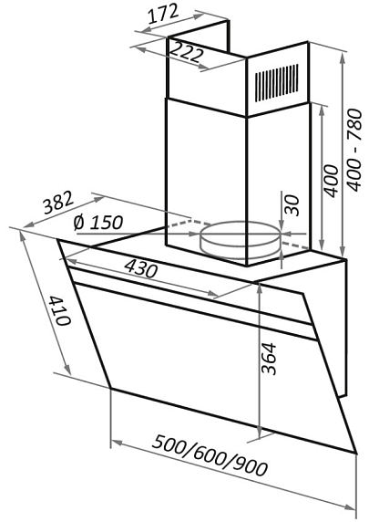 Вытяжка Maunfeld Medway 50 белый\вставка сатин preview 16