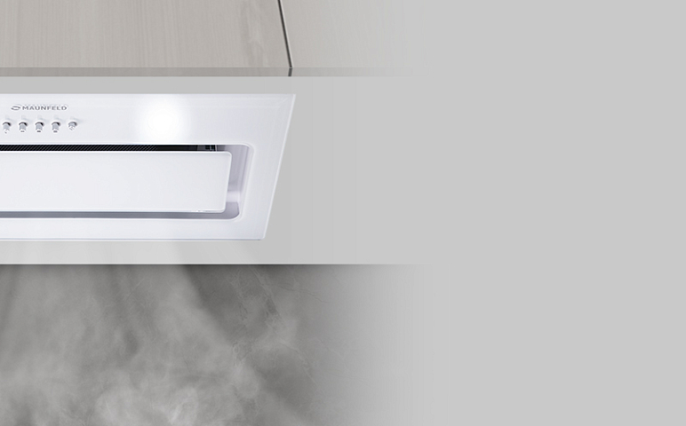 Установка вытяжки Maunfeld TRAPEZE 601GG белый