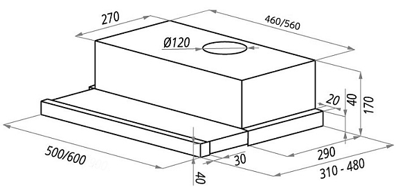 Вытяжка Maunfeld VS Light Glass (C) 60 слоновая кость preview 10