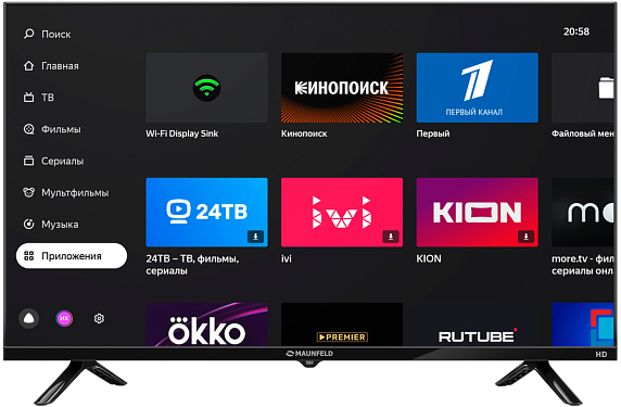 Телевизор Maunfeld MLT32HSX02, HD, Яндекс TV, 32" preview 3