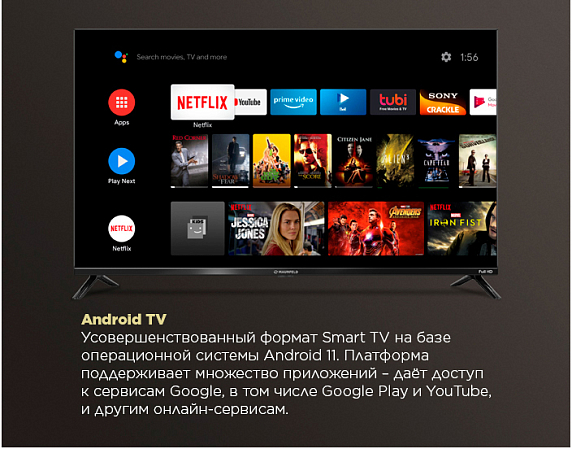Телевизор Maunfeld MLT43FSD02, Full HD, Android TV, 43" preview 15