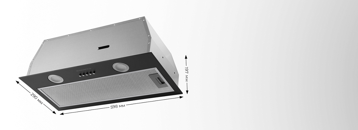 Установка вытяжки Maunfeld THAMES 601M черный