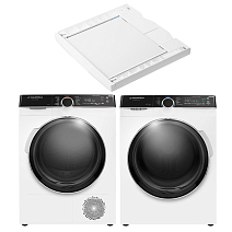 Комплект Maunfeld стиральная машина MFWM1510WH06 + сушильная машина MFDM1410WH06 + соединительный элемент WM-SK