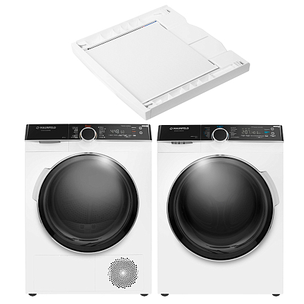Комплект Maunfeld стиральная машина MFWM1510WH06 + сушильная машина MFDM1410WH06 + соединительный элемент WM-SK preview 1