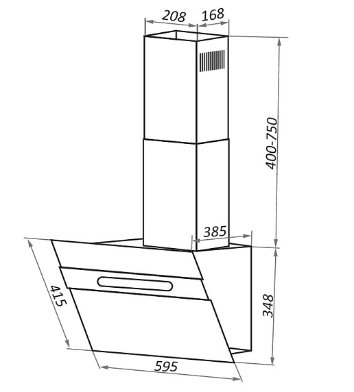 Вытяжка Maunfeld Moon 60 белый\вставка сатин preview 2