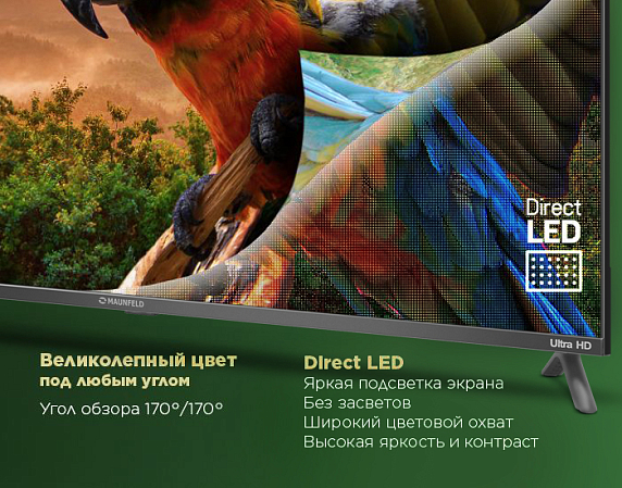 Телевизор Maunfeld MLT43USD02G, 4K Ultra HD, Android TV, 43" preview 18