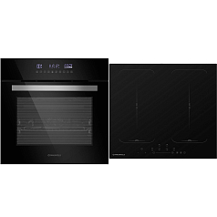 Комплект Maunfeld варочная панель EVI.594-FL2-BK + духовой шкаф EOEH.5811B