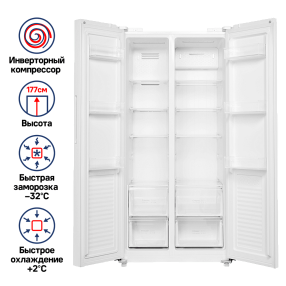Холодильник Maunfeld MFF177NFWE preview 2